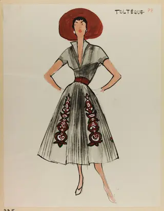 Toltèque, by Marie-Louise Carven, 1953