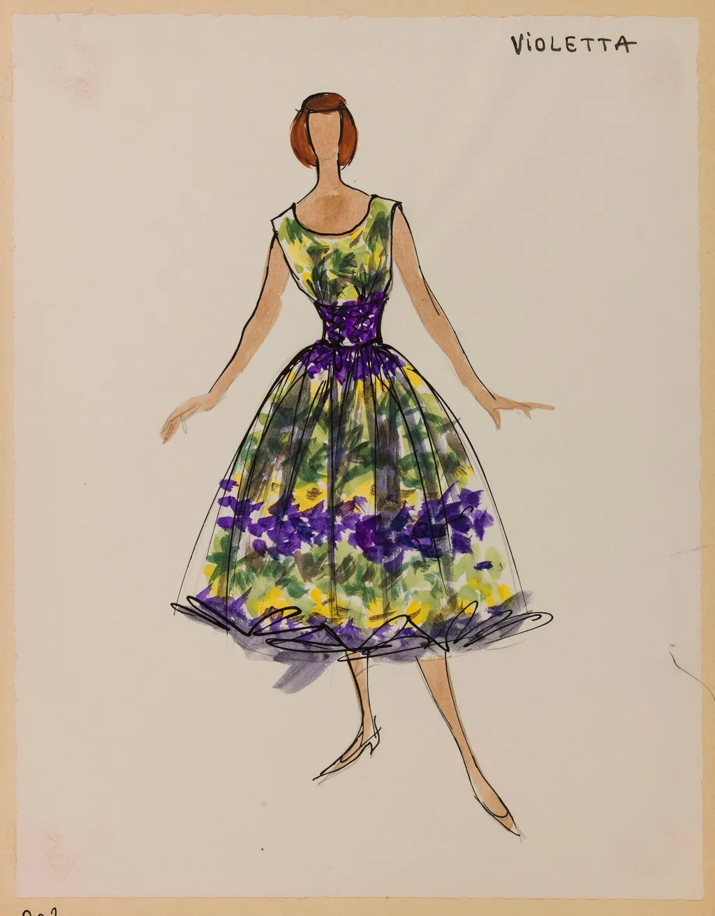 Violetta, by Marie-Louise Carven, 1956
