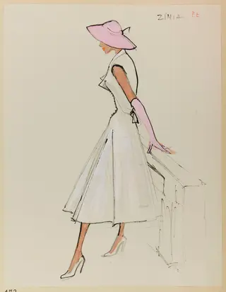 Zinia, by Marie-Louise Carven, 1953