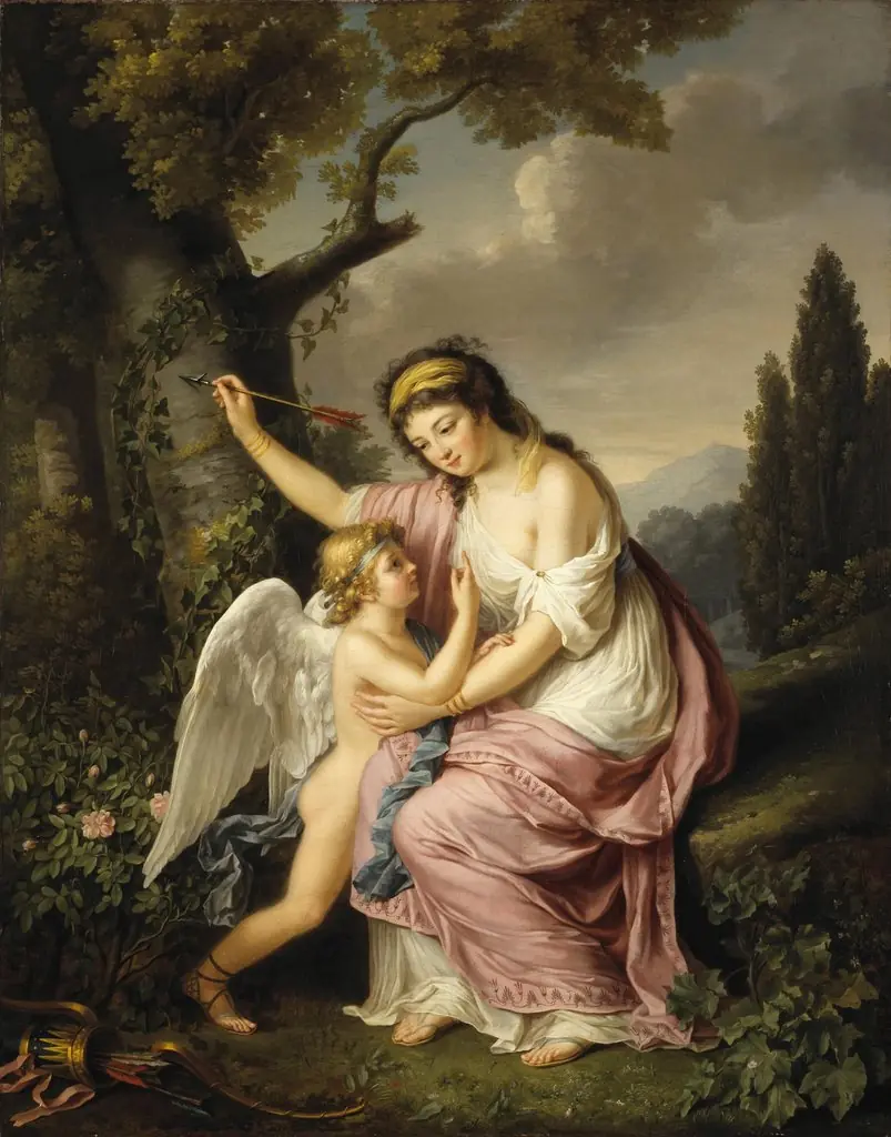 Woman and Cupid, by Marie-Victoire Lemoine