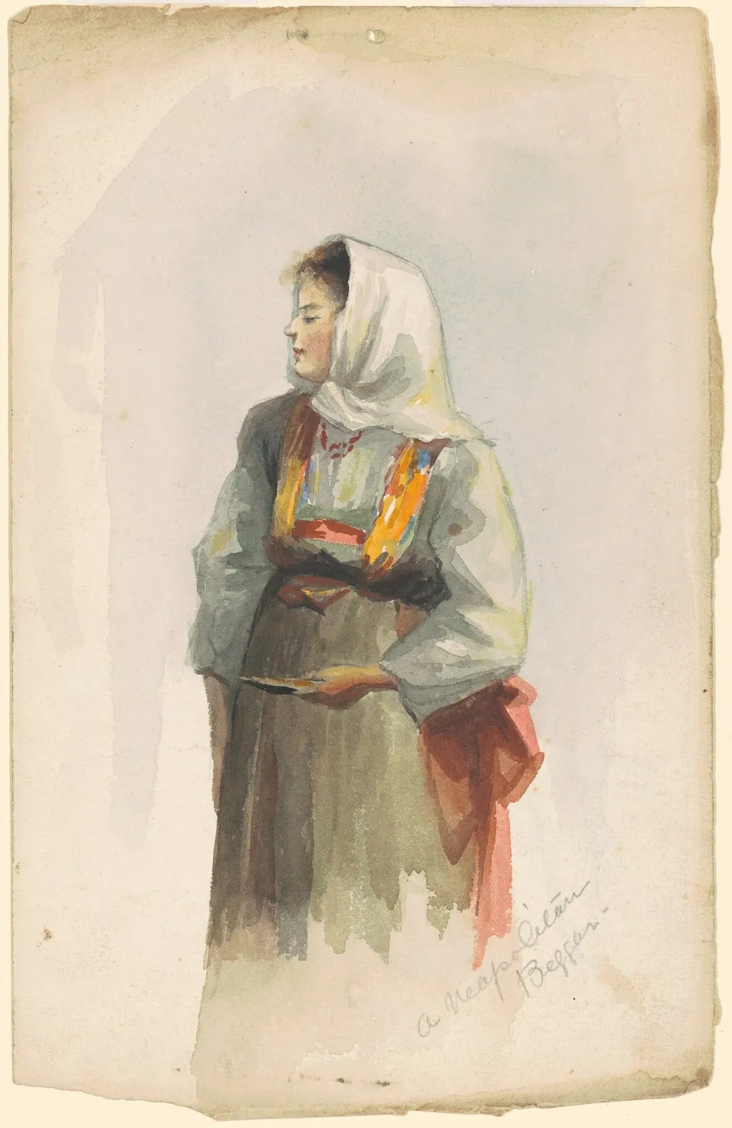A Neopolitan Beggar, by Marietta Minnigerode Andrews, graphite, 1892