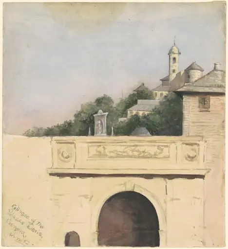 Glimpse of the Palazzo Doria, Genova, by Marietta Minnigerode Andrews