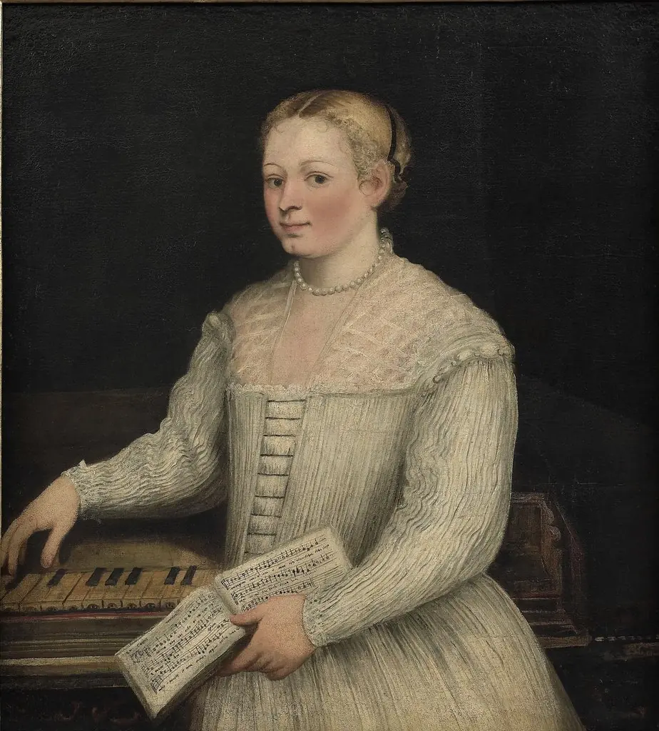 Self-portrait with madrigal, by Marietta Robusti