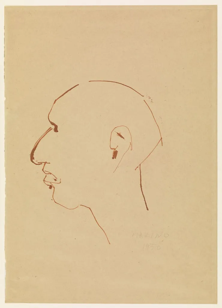 Untitled, by Marino Marini, ink, 1950