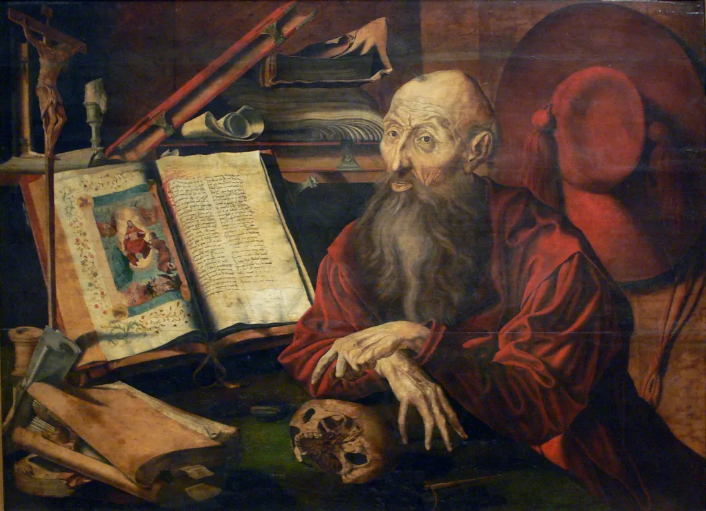 Saint Jerome in His Study, by Marinus van Reymerswaele, oil