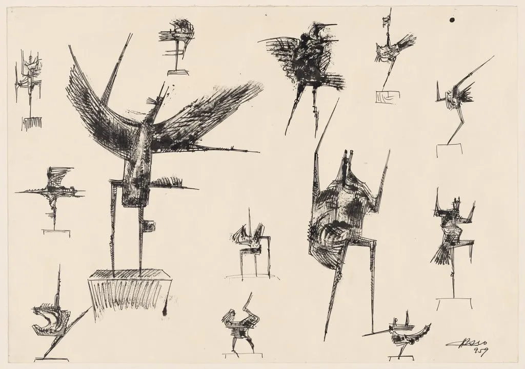 Untitled, by Mário Cravo Júnior, ink, 1959