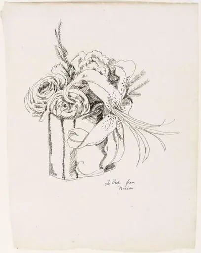 A Bouquet of Flowers (Lilies and Peonies), by Marion Dorn