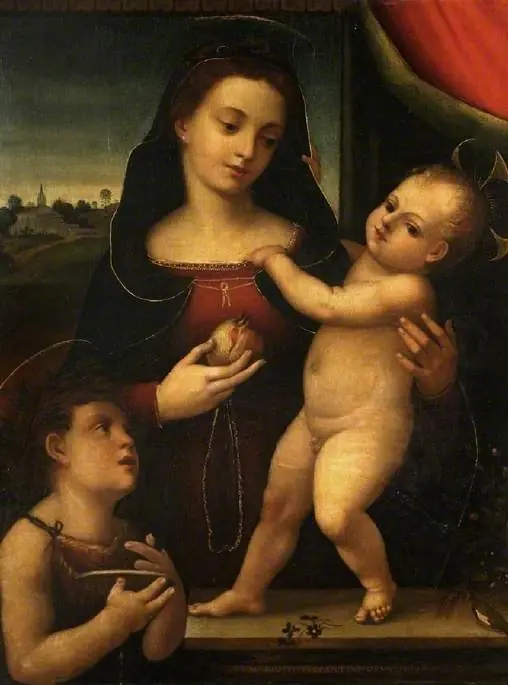 The Virgin and Child with the infant Baptist, by Mariotto Albertinelli