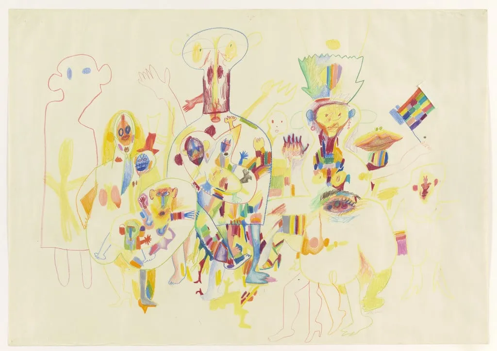 Untitled, by Marisol, crayon, 1960