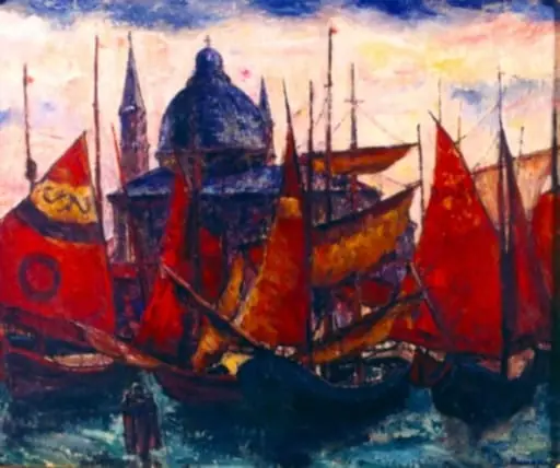Bărci la Veneția, by Marius Bunescu
