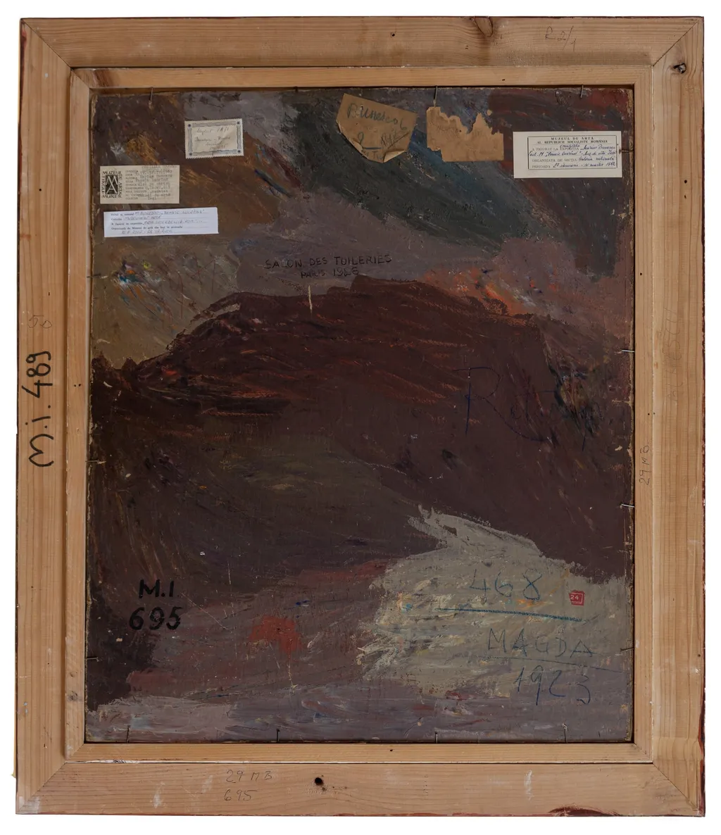 Femeie cosând, by Marius Bunescu, unspecified, 1926
