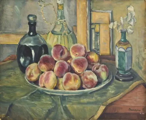 Natură moartă cu piersici, by Marius Bunescu