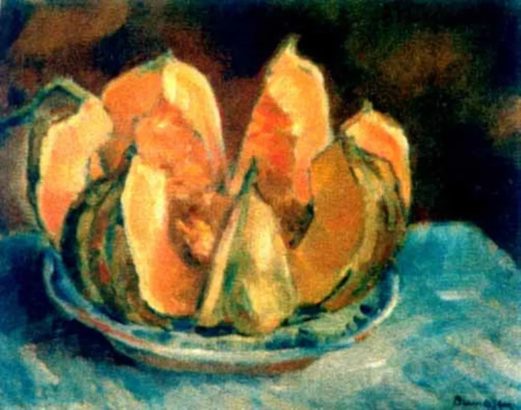 Natură statică cu pepene, by Marius Bunescu, unspecified, 1931