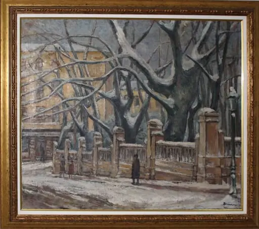 Peisaj de iarnă (Strada Sf. Ionică), by Marius Bunescu