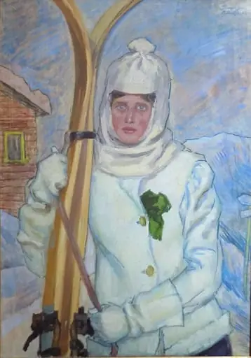 Sportivă cu schiuri, by Marius Bunescu