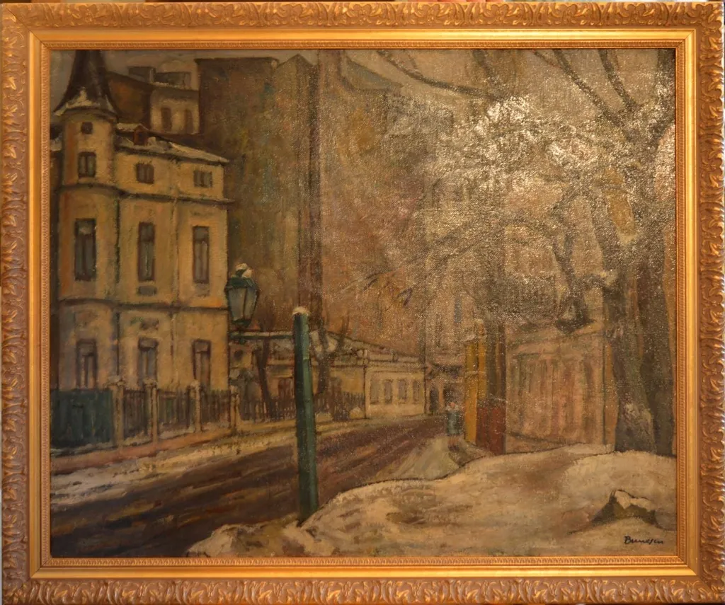 Stradă din București (Str. Lahovary), by Marius Bunescu, 1931