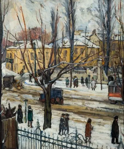 Vedere din București, iarna (Bulevardul Brătianu), by Marius Bunescu