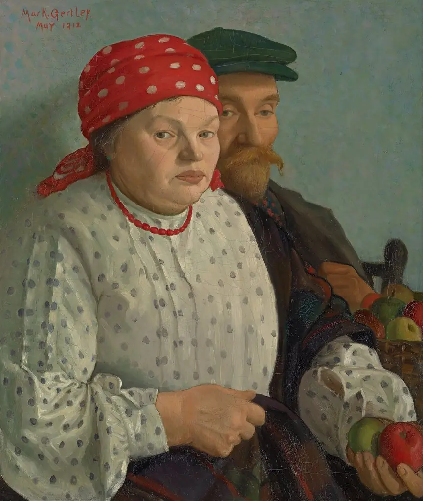 The apple woman and her husband, by Mark Gertler