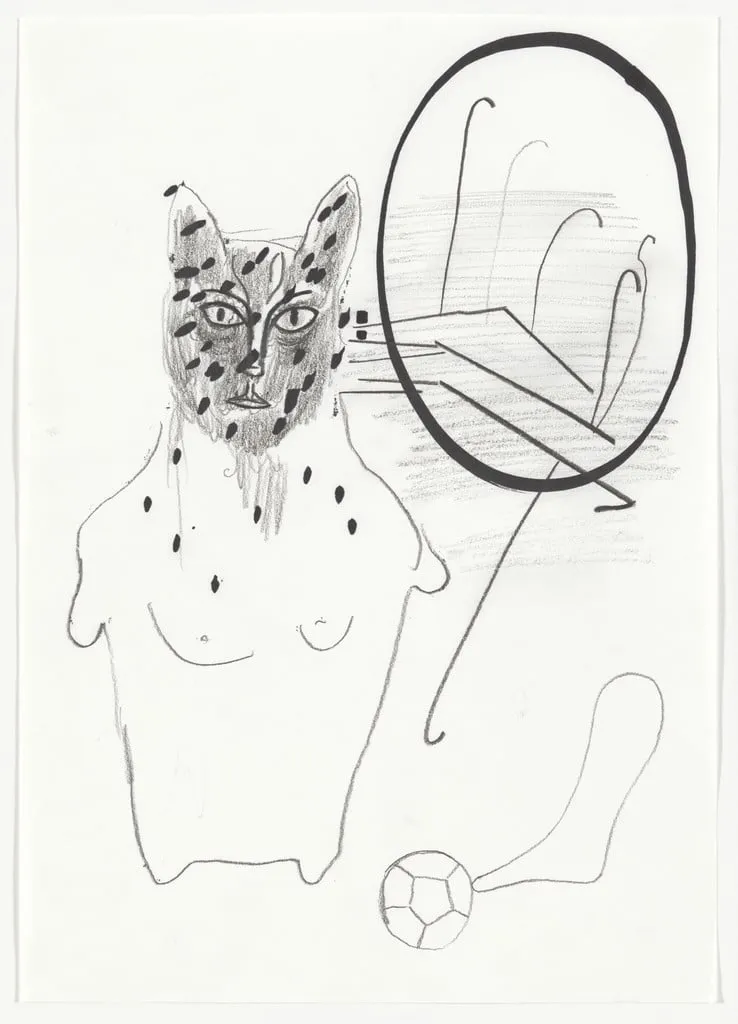 Untitled, by Mark Manders, graphite, 1999