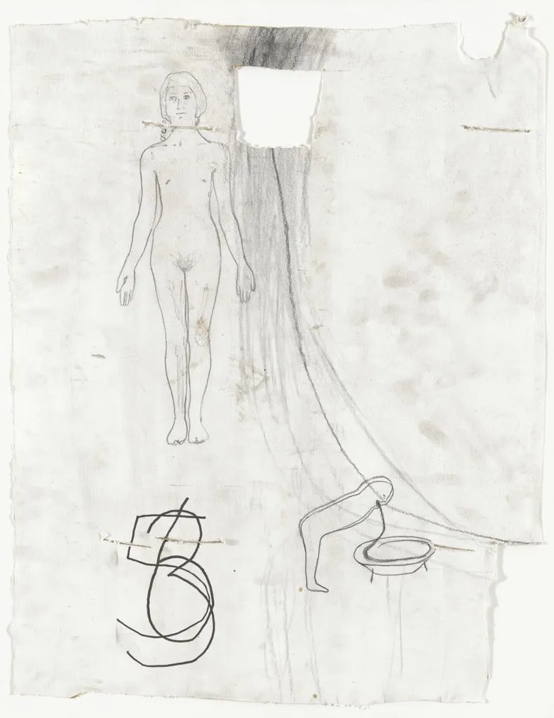 Untitled, by Mark Manders, graphite, 2000