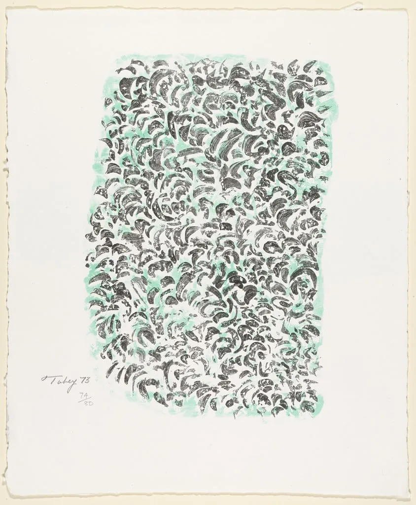 Untitled, by Mark Tobey, ink, 1973