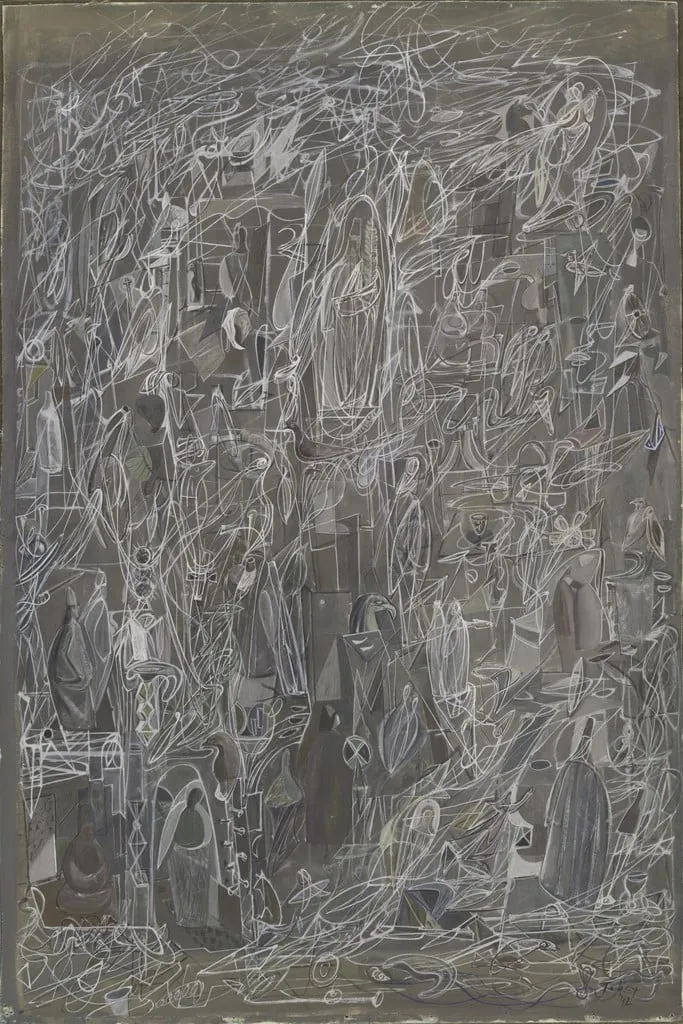 Untitled, by Mark Tobey, tempera, 1942