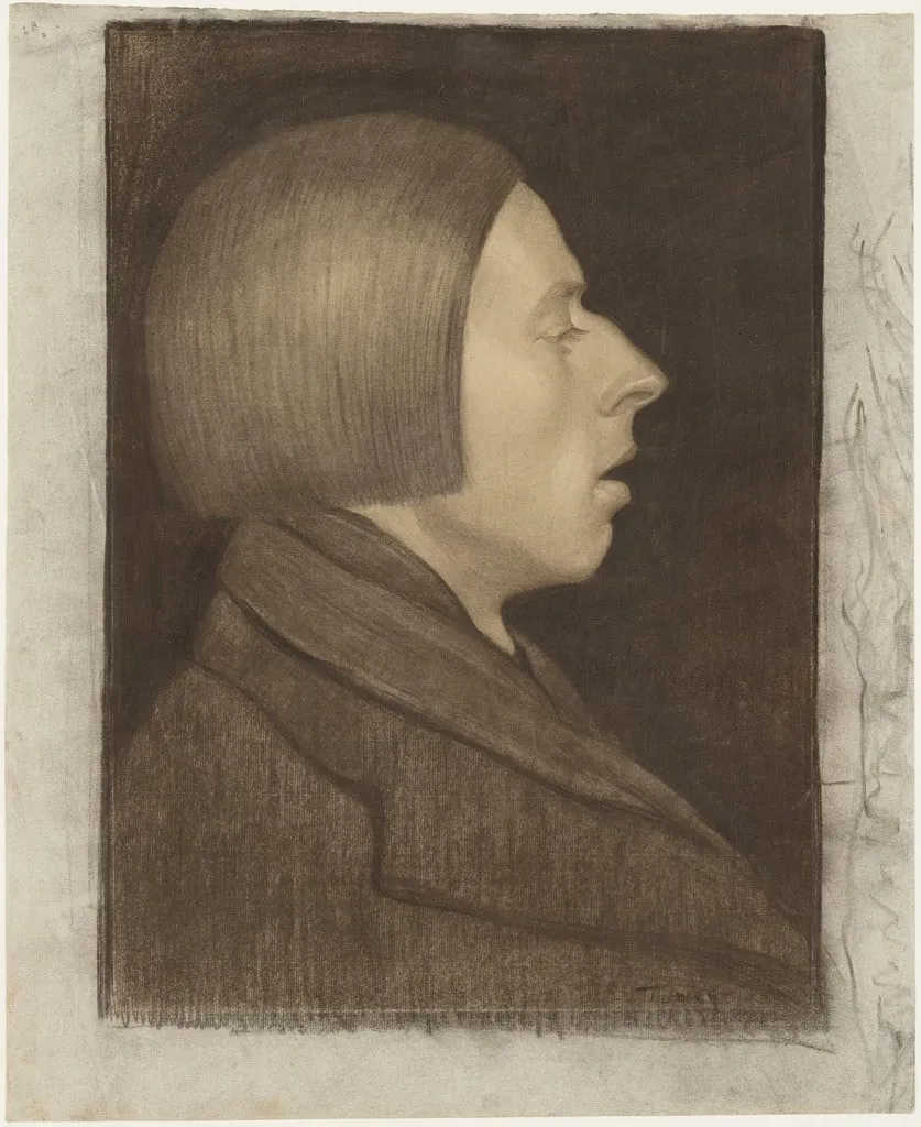 Untitled, by Mark Tobey, charcoal, 1916