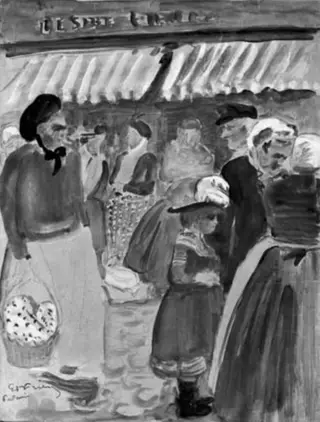 Markedet i Falaise, Normandiet