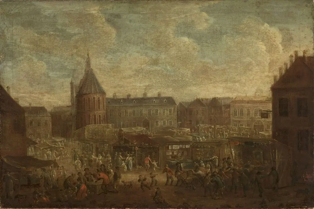 Marketplace in a town