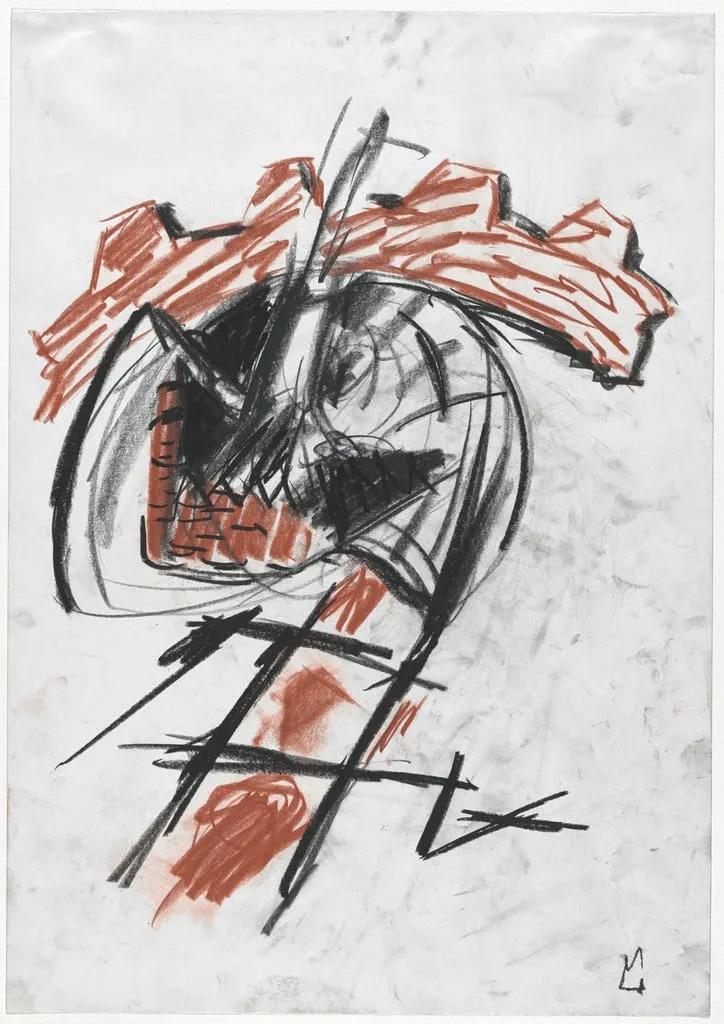 Untitled, by Markus Lüpertz, pastel, 1976