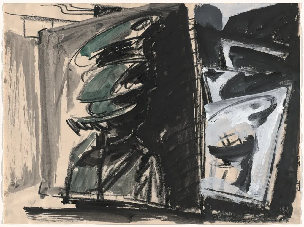 Untitled, by Markus Lüpertz, tempera, 1974