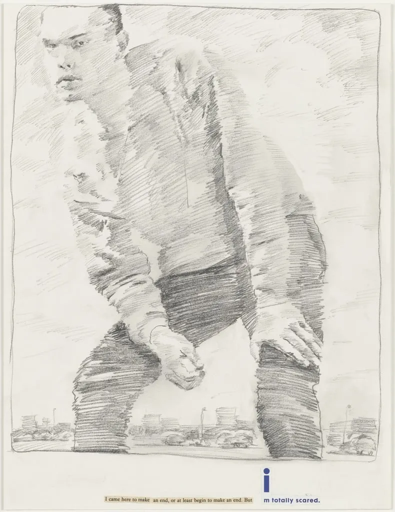 Untitled, by Markus Muntean, Adi Rosenblum Muntean/Rosenblum, graphite, 2002