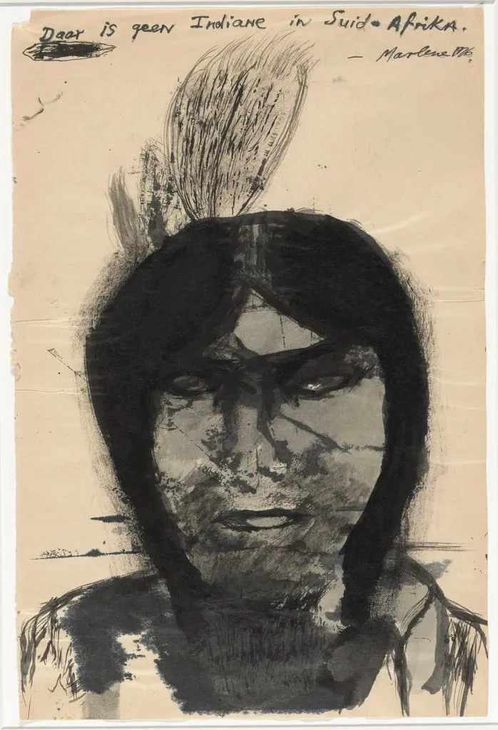 Untitled, by Marlene Dumas, ink, 1976