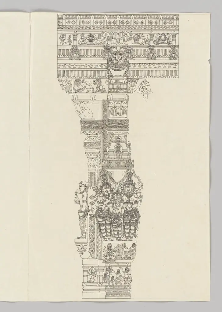 Marriage of Minakshi and Sundarehsvara, attended by Vishnu