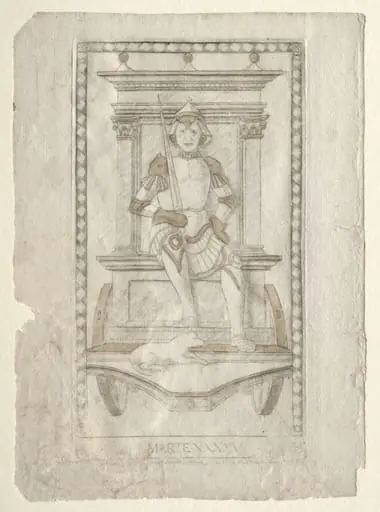 Mars (from the Tarocchi, series A:  Firmaments of the Universe, #45)