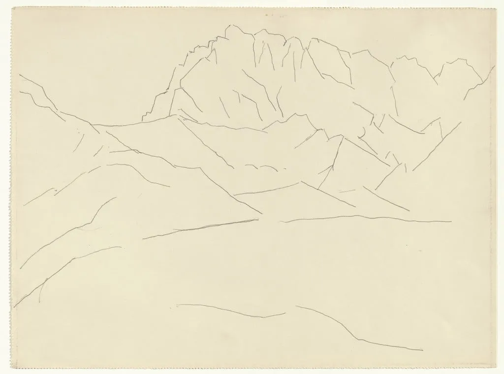 Untitled, by Marsden Hartley, graphite, 1933