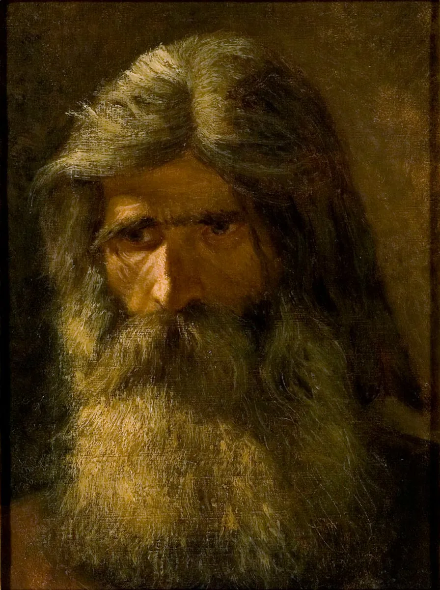 Parrakkaan miehen muotokuva, by Mårten Eskil Winge, unspecified, 1870
