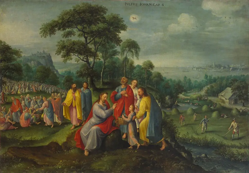 Feeding the Five Thousand (July), by Marten van Valckenborch