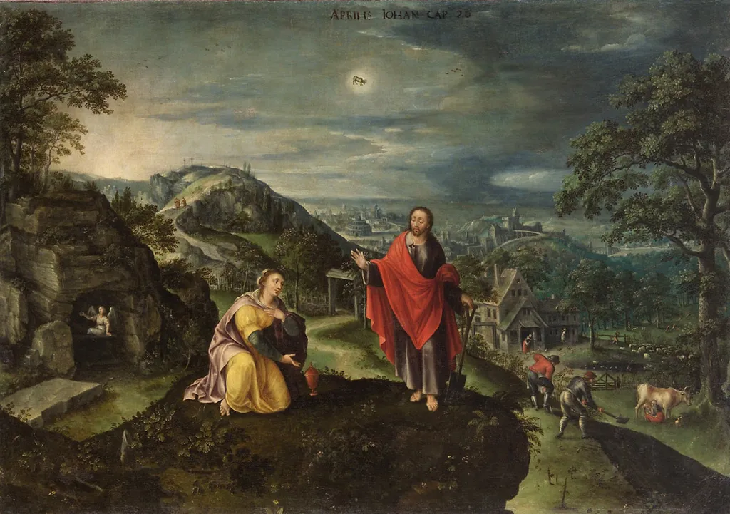 Noli me tangere (April), by Marten van Valckenborch, oil, 1593