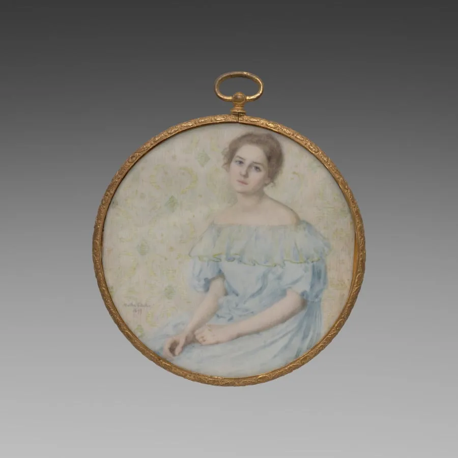 The Blue Gown (Portrait of Ethel Coe), by Martha S. Baker, unspecified, 1899