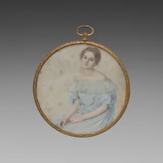The Blue Gown (Portrait of Ethel Coe), by Martha S. Baker, 1899