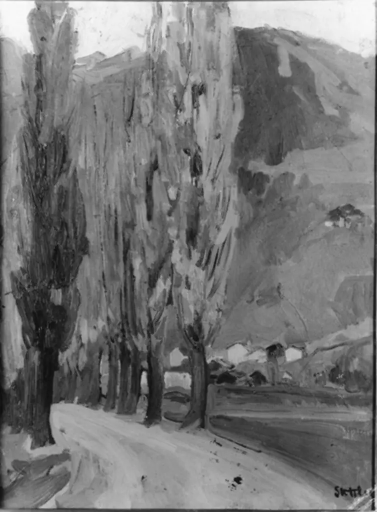 Pappelallee im Wallis, by Martha Stettler