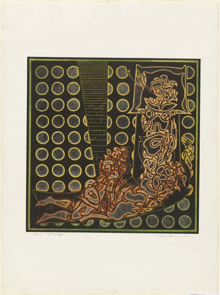 Untitled, by Martin Barooshian, ink, 1965