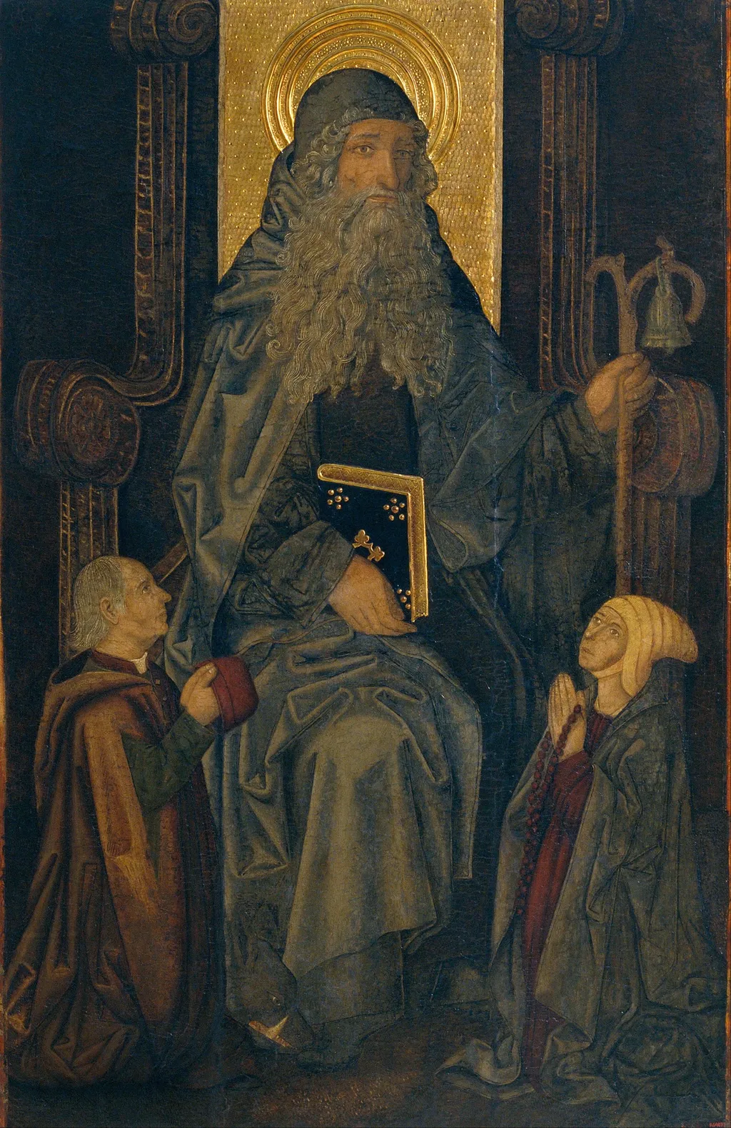 Saint Anthony the Abbot and Donors, by Martín Bernat, unspecified, 1450