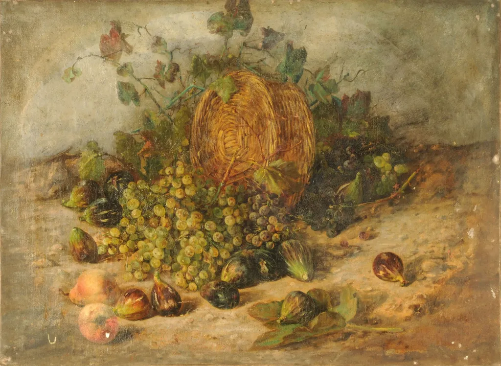 Still Life (figs), by Martín Boneo, oil, 1850