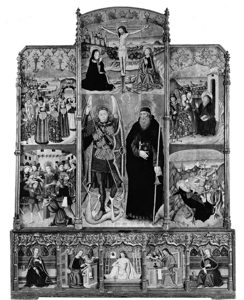 Altarpiece of Saints Michael and Anthony Abbot, by Martín de Soria
