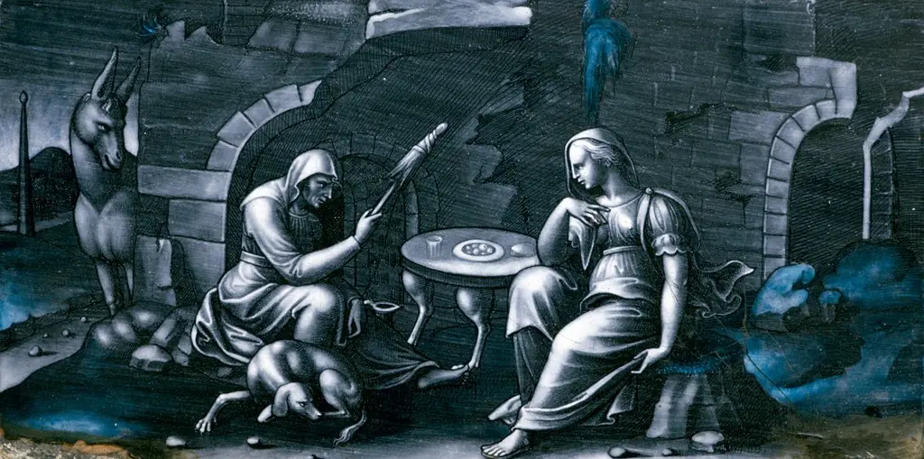 Old Woman Telling the Tale of Psyche, by Martin Didier Pape