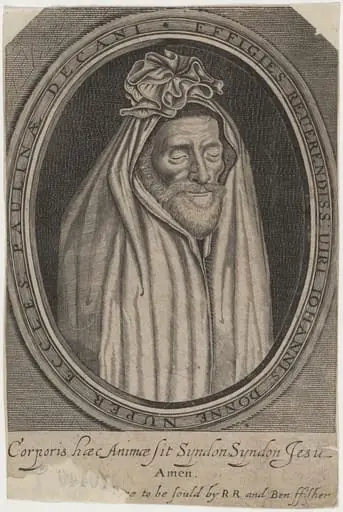 Dr. John Donne, Dean of Saint Paul's, Poet, by Martin Droeshout