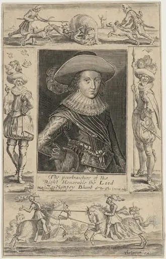 Mountjoy Blount, First Earl of Newport, by Martin Droeshout