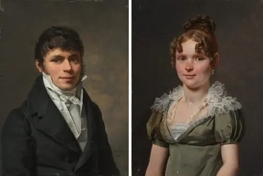 Nicolas Louis Faret and Madame Nicolas Louis Faret, by Martin Drolling